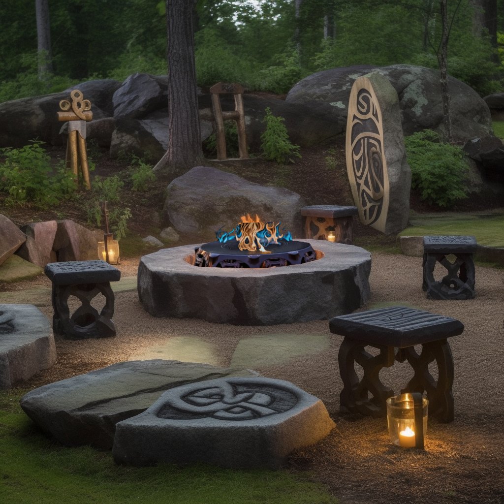 Gothic Lanscape with Magic BioEthanol Firepit
