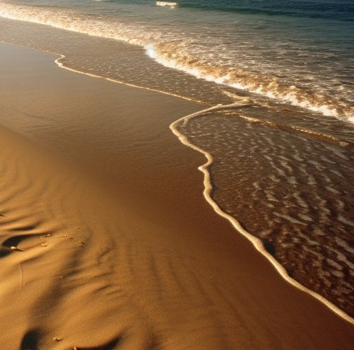 Sandy Beach with blue ocean