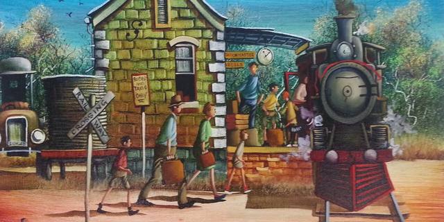 Max Mannix Family Holiday painting used as the puzzle image